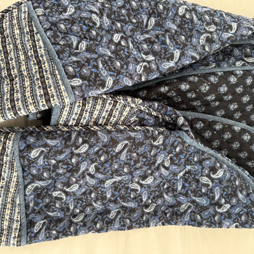 Blue Patterned Quilted Jacket - Picture 7 of 7